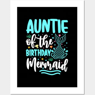 Auntie Of The Mermaid Family Squad Posters and Art